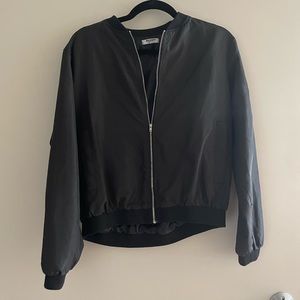 Black bomber jacket